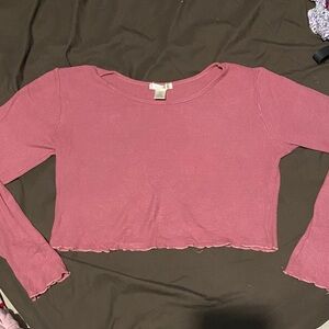 Women's Pink Long Sleeve Top